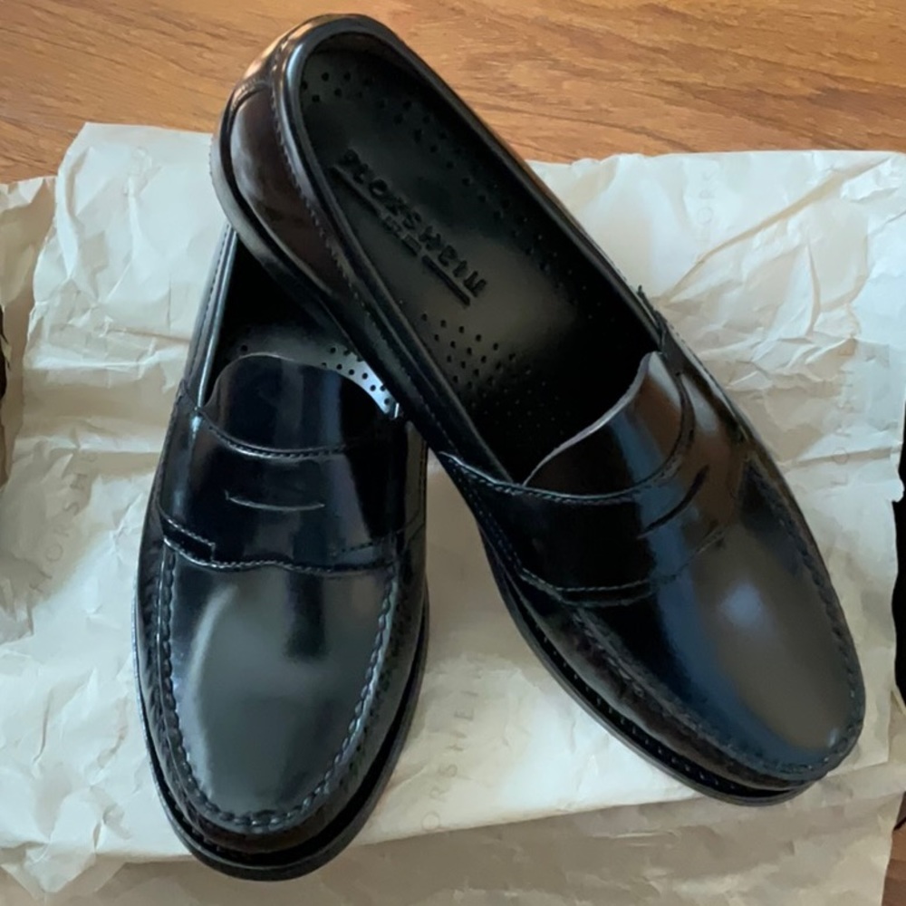 Florsheim established 1892 black men’s leather shoes size US 9D, new with box